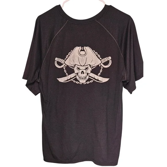 Adidas University of San Francisco Dons Skull Pirate Tee Black Medium College - Picture 2 of 7